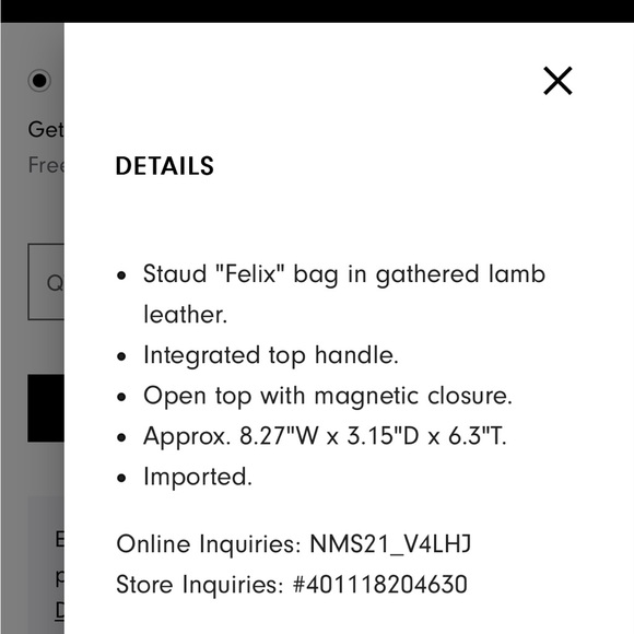 STAUD Cream Felix Bag - Picture 7 of 11